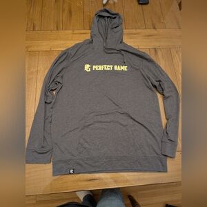 Men's Perfect Game Apparel Soft Toss Hoodie Color: Carbon Heather Size L NWT